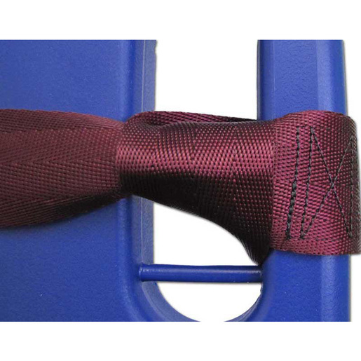 2-piece Polypropylene Backboard Strap with Metal Push Button Buckle and Loop-Lok Ends, 5ft L x 2in W, Orange