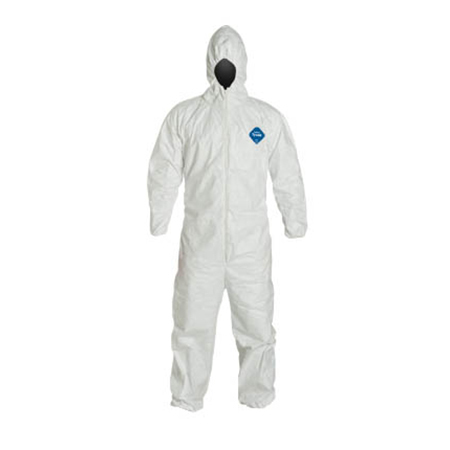 DuPont™ Tyvek® 400 Standard Coverall with Hood, Elastic Wrist and Ankles, Large *Non-Returnable*