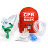 CPR Resuscitator with Adult/Child Mask, Infant CPR Mask, Gloves and Wipe in Soft Red Nylon Case