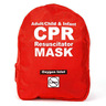 CPR Resuscitator with Two Masks, Gloves and Wipe in Soft Red Nylon Case