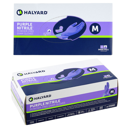 halyard purple nitrile gloves