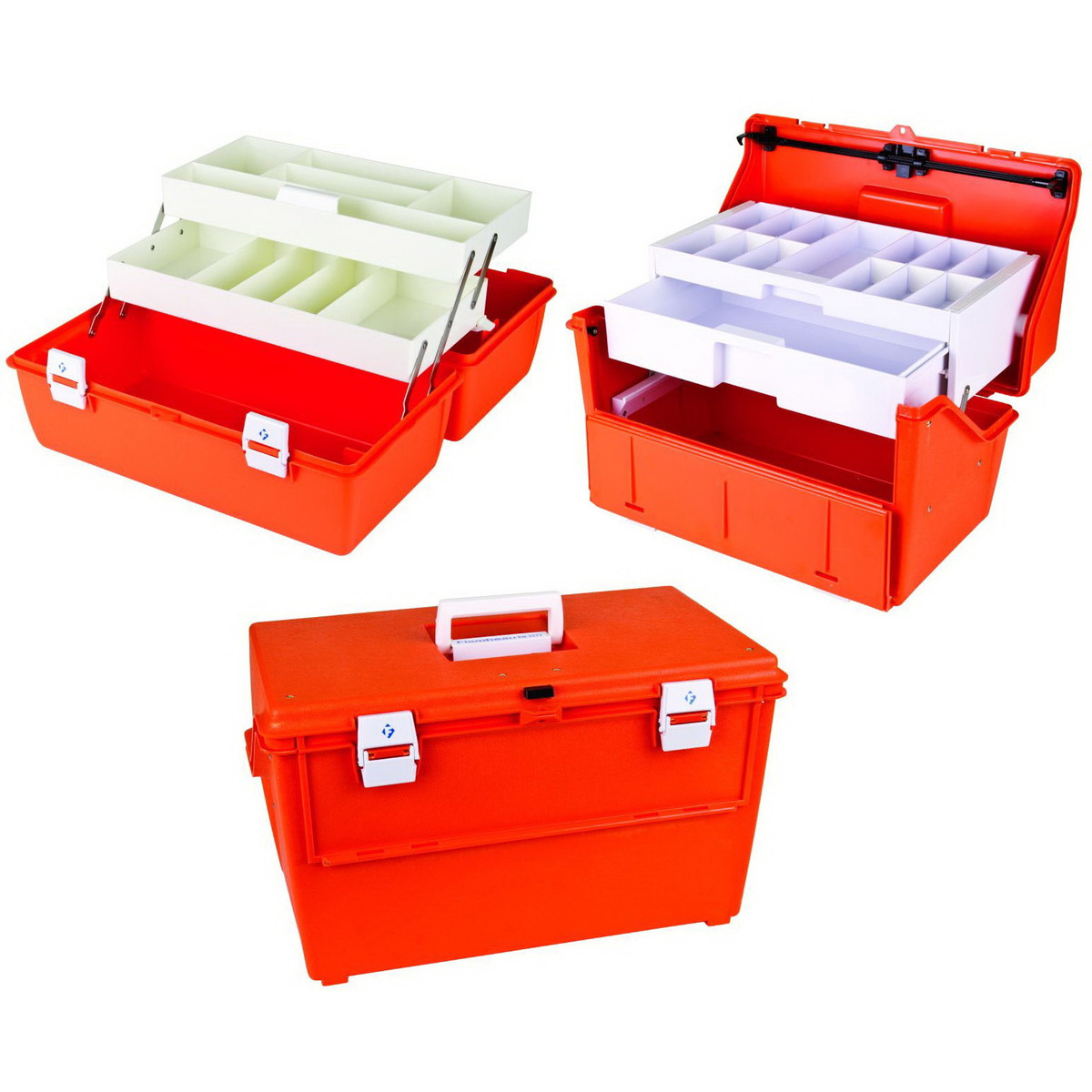 Flambeau Drug Kit/Paramedic Box, 17-1/8in L x 9-1/2in W x 5in D, Model  2072, Orange, Copolymer Resin