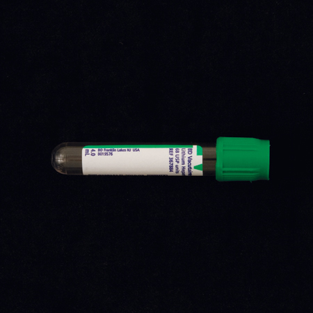 Green Top Blood Collection Tubes