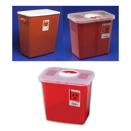 Stackable Sharps Container with Locking Lid 2 Gallon