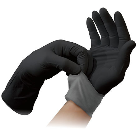 black medical gloves