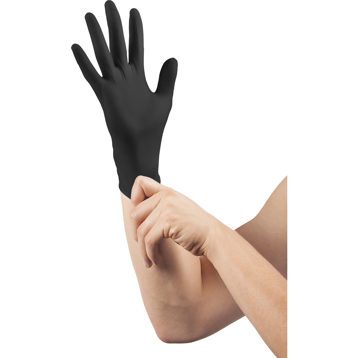 Curaplex TritonGrip TE Gloves Black Nitrile Bound Tree