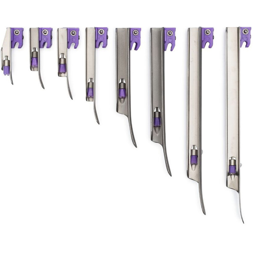 IntuBrite™ Laryngoscope Blades, Disposable, Dual LED, Miller