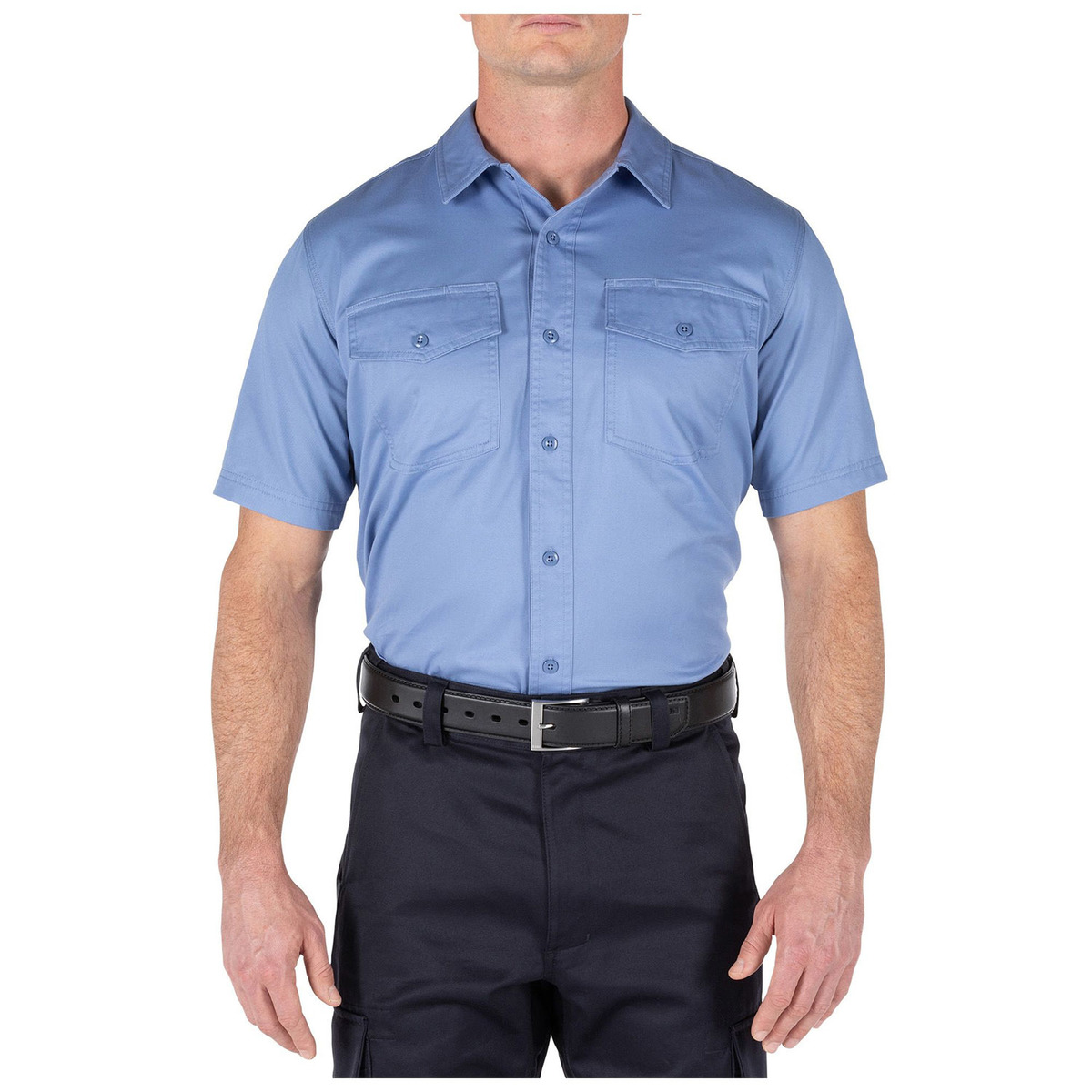 5.11® Men's Company Short Sleeve Shirt, Fire Med Blue | Bound Tree