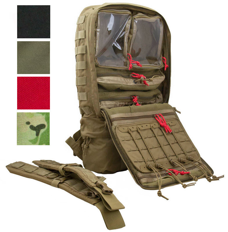 TACOPS™ M-10 Echo Medical Backpacks (2 Vinyl Square Pouches and 2