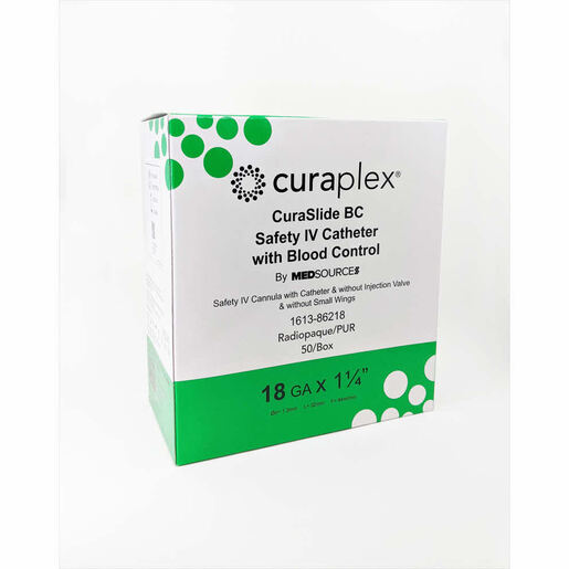 Curaplex® CuraSlide™ BC Safety IV Catheters with Blood Control