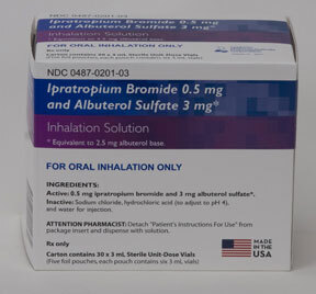 Ipratropium Bromide (0.5mg)/Albuterol Sulfate (3 mg), Duo Dose, Inhalation Solution, 3mL Vial