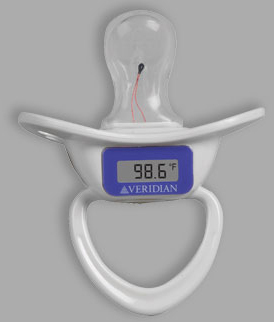 Veridian® Digital Pacifier Thermometer, Musical Fever Alarm