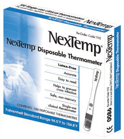 NexTemp Ultra Single-Use Thermometers - Individually Wrapped Disposable  First Aid Supplies with High-Accuracy Readings, for Work, Home, and Travel