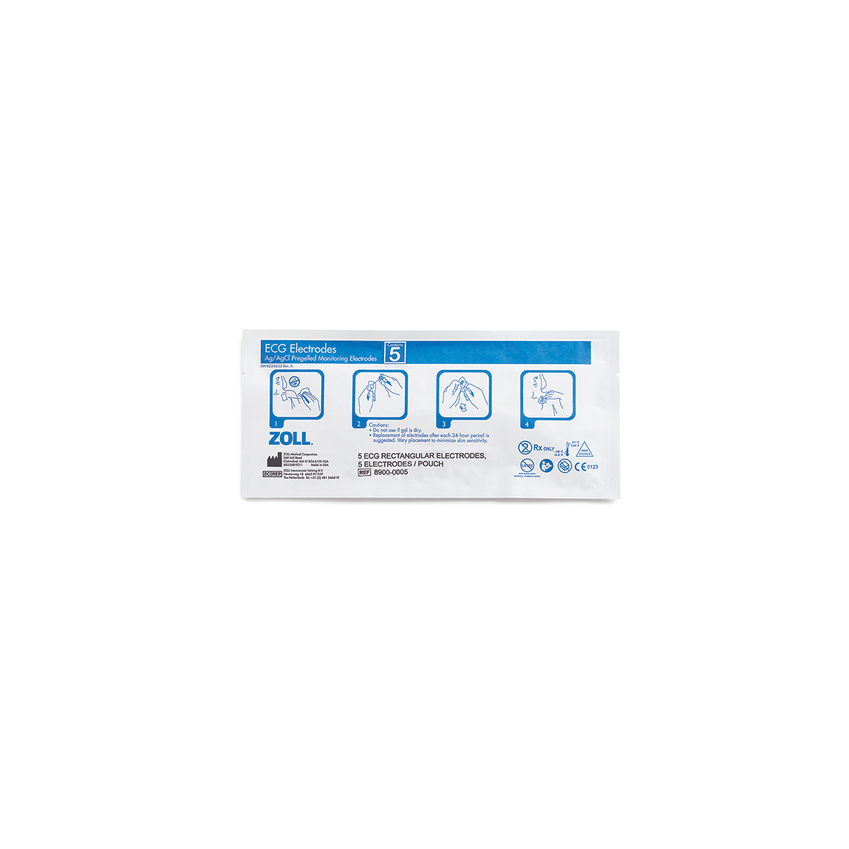 Zoll® ECG Rectangular Electrodes, 5 per pouch Emergency Medical Products