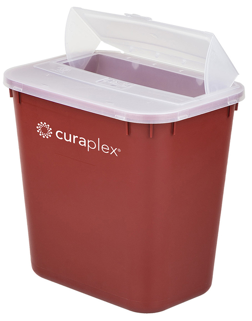 TIDI® Sage Multipurpose Sharps Containers with Horizontal Drop Lids