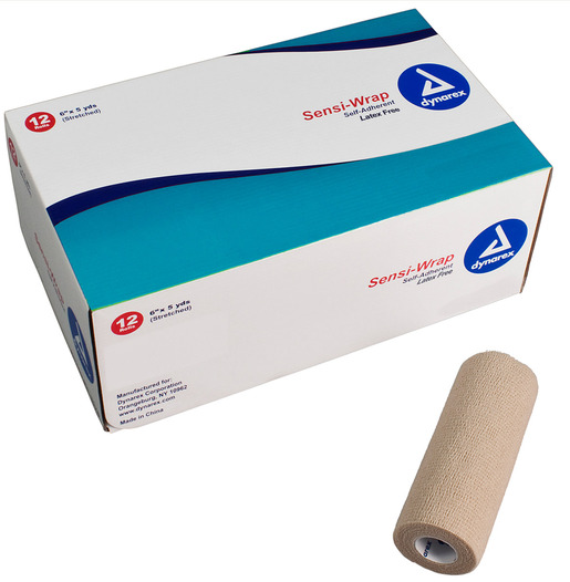 Dynarex® SensiWrap Selfadherent Bandage Rolls, Latexfree, Tan