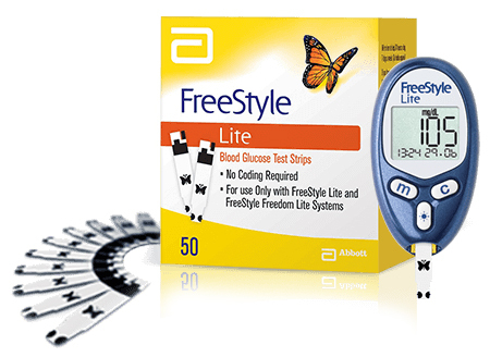 Abbott Freestyle Lite Medidor de glucosa en sangre con estuche