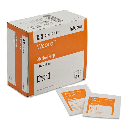 Kendall webcol alcohol prep on sale pads