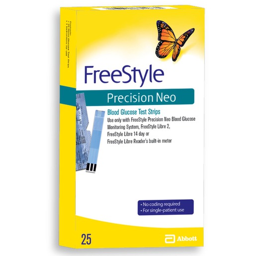 Abbott Freestyle Precision Neo Blood Glucose Test Strips Emergency Medical Products