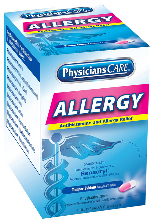 First Aid Only® PhysiciansCare® Allergy Antihistamine Medication, 50