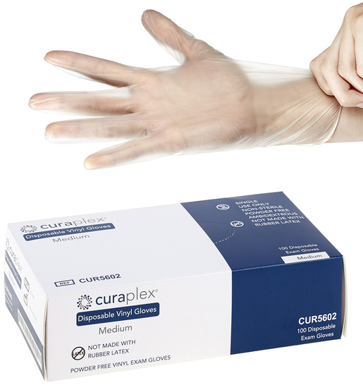Curaplex Vinyl Gloves Emergency Medical Products