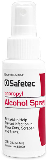 Safetec<sup>®</sup> Isopropyl Alcohol Spray, 2oz Spray Bottle